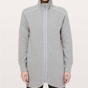 Lululemon On Repeat Jacket Heathered Core Light Grey Size 10
